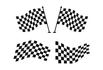 Set of Race flag icon logo design vector. Icon Symbol. Template Illustration inspiration icon