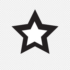 Obraz premium star black and white icon