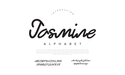 Jasmine handwrite signature font Calligraphy Logotype Script Brush Font Type Font lettering handwritten