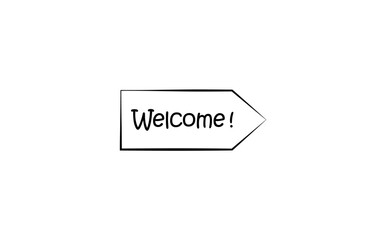 Welcome（ようこそ）の文字が入った、シンプルなロゴマーク
