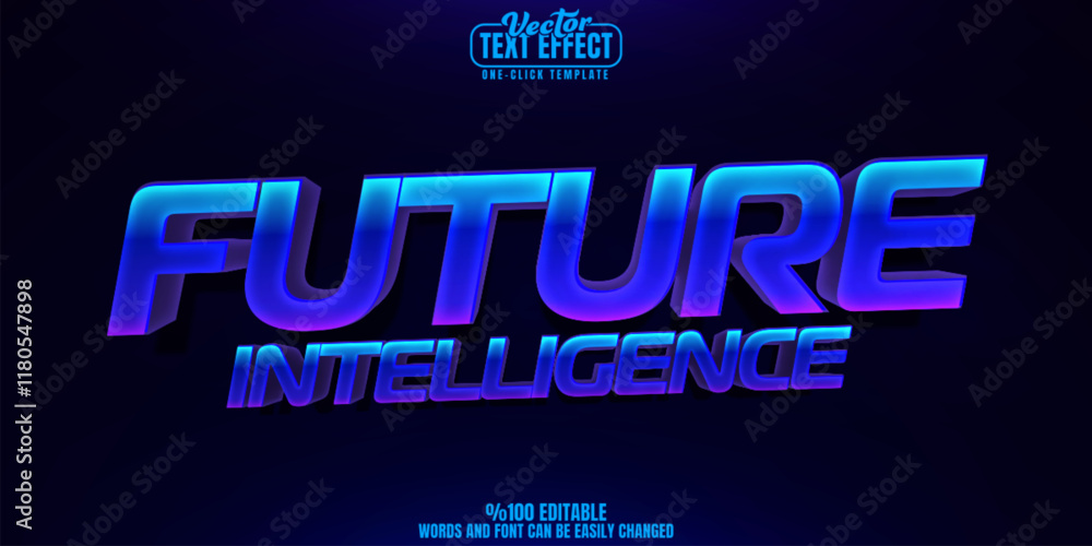 Sticker Artificial editable text effect, customizable intelligence and ai 3d font style