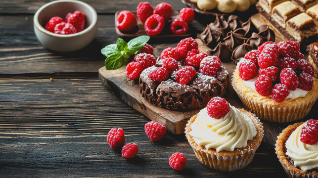 Delicious Sugar Free Desserts Healthy Raspberry Muffins With Fresh Raspberries Topped Sweet Treats Guilt Free Indulgence Low Calorie Baked Goods Perfect for Any Occasion