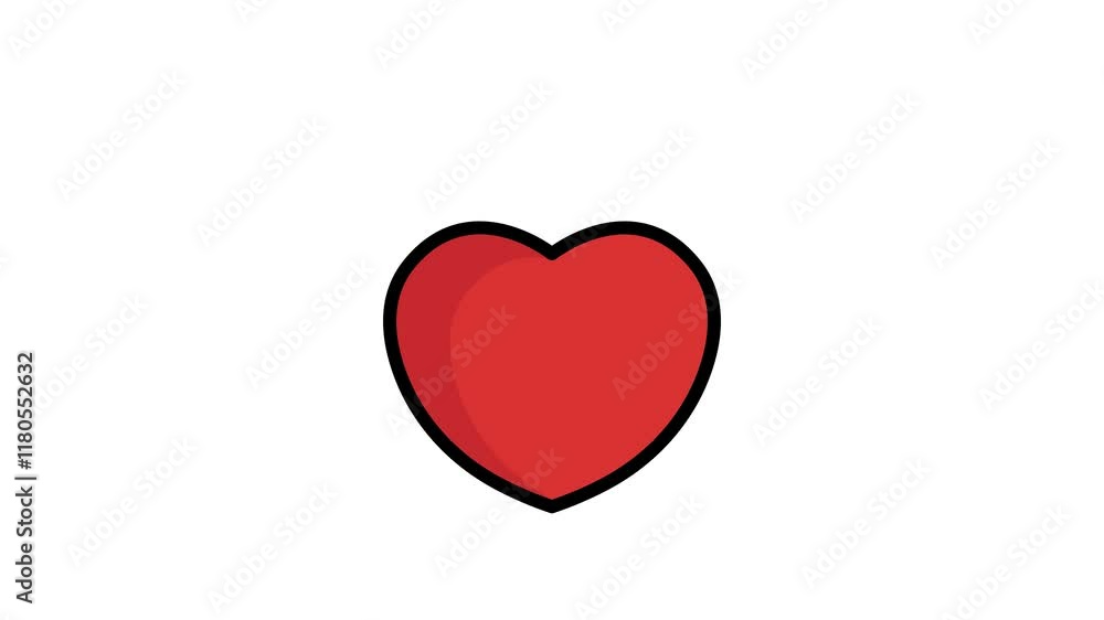 Poster heart animated icon. animated icon related to valentine day. suitable for user interface, provide vi