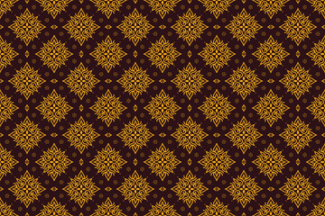 Gold Maroon Seamless Pattern