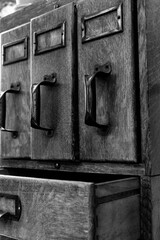black & white dresser