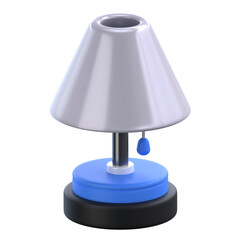 Table Lamp 3D Icon, designed to symbolize illumination and home decor