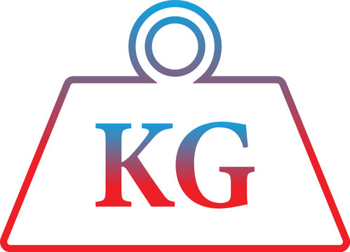 recommend clip art: Kilogram Weight Icon. Kilo outline icon symbol. KG weight sign icon.