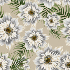 Beautiful seamless pattern with floral background.