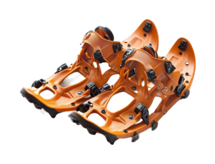 Snowshoe Crampons for Ice and Snow Traction - Isolated on White Background