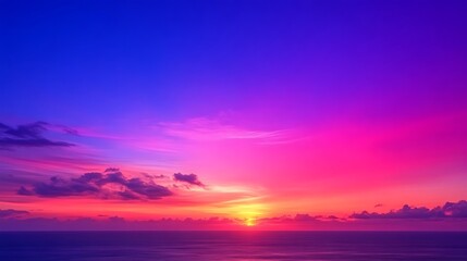 Obraz premium Vibrant sunset over calm ocean. (7)