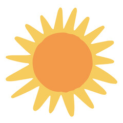 Sun, Sunflower flat design icon