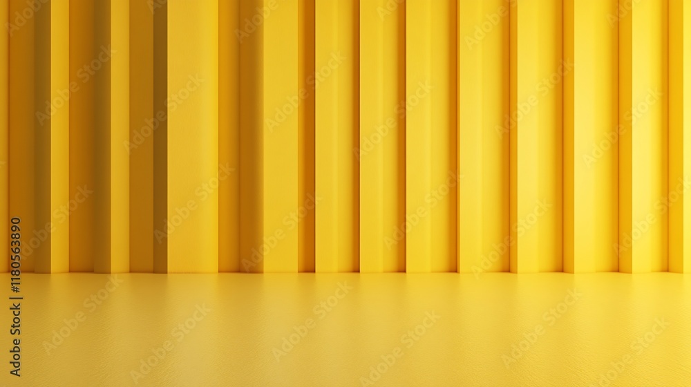 Poster abstract yellow striped background with empty space.