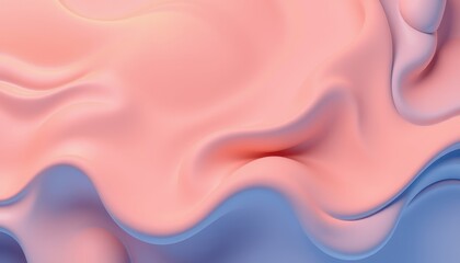 Obraz premium Abstract Pink and Blue Wavy Fluid Design