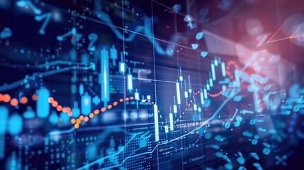 Obraz premium The Ascending Path of Prosperity: Unveiling the Upward Economic Trend Graph