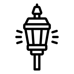 Victorian street lamp representing vintage classic British architecture