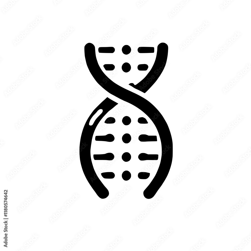 Aufkleber double helix dna icon: a sleek and modern icon representing the intricate double helix structure of 