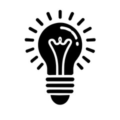 Lightbulb Icon: A simple yet powerful symbol of innovation, inspiration, and new ideas. This vector illustration is perfect for use in presentations, websites, and social media. 