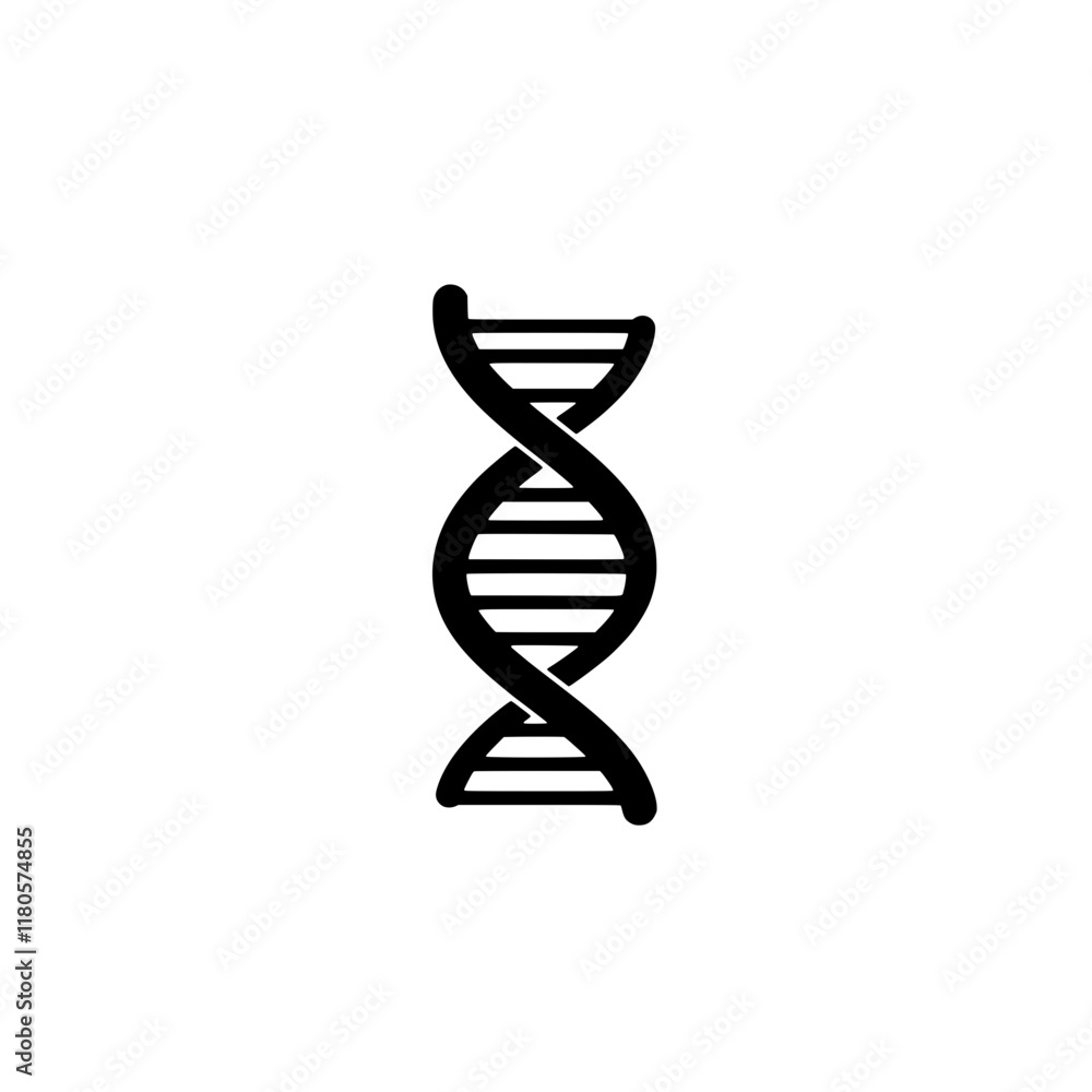 Poster dna double helix icon: a simple yet powerful icon representing the double helix structure of dna, a 