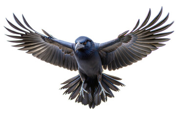 Naklejka premium Majestic Crow in Flight