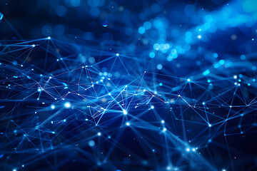 Obraz premium Vibrant Representation of the Internet's Complex Data Network Highlighting Nodes, Connections, and Cyberspace Dynamics