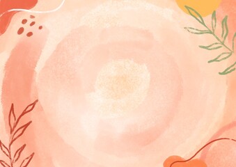 Fototapeta premium watercolor background with floral