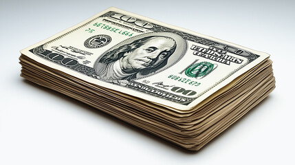 Stack of One Hundred Dollar Bills 