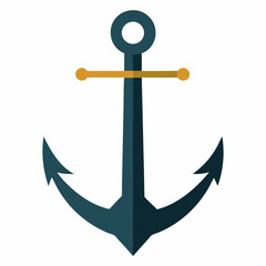 Colorful of an Anchor on a White Background - Vector Illustration