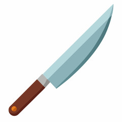 Colorful of a knife on a White Background - Vector Illustration