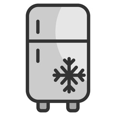 Refrigerator  Icon Element For Design