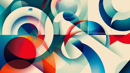 Fototapeta premium 流れる幾何学模様のグラフィック1