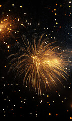 Fototapeta premium Fireworks bloom in the night sky
