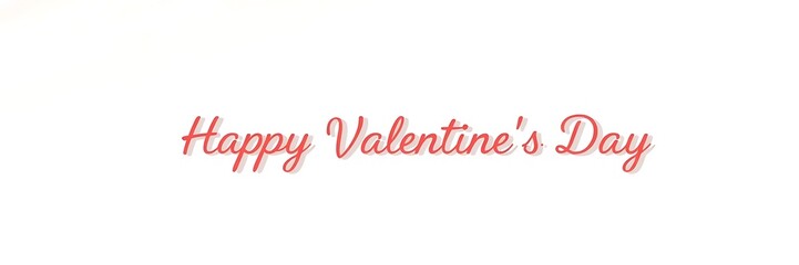 Simple Valentine's Day Greeting: Elegant Red Script on White