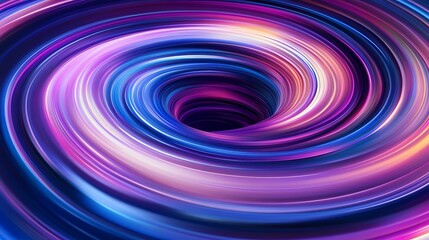 Abstract swirling vortex of vibrant blue purple and pink hues