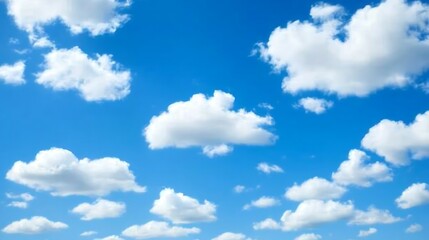 Naklejka premium The sky is blue with many clouds