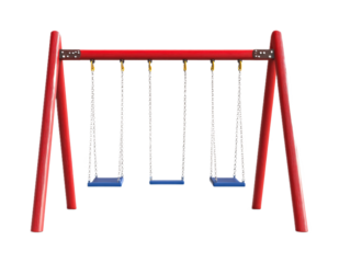 Playful Swing for Kids' Entertainment Isolated on White Background
