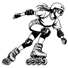 Roller Derby Skate Illustration.