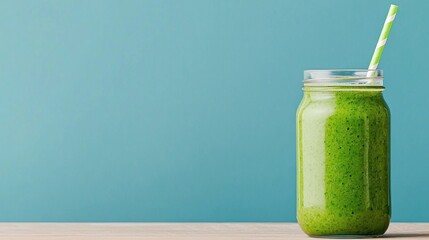 Refreshing green smoothie recipe kitchen counter food photography bright simple health concept
