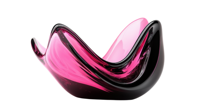 Abstract black fluid glass transparent background