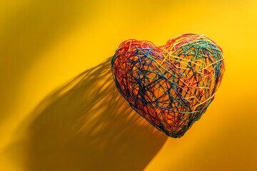 Fototapeta premium Elegant image of a Valentine heart with a background, symbolizing love and affection