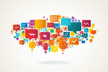 Obraz premium Abstract Technology Communication Concept Digital Vector Background with Futuristic Innovation and Global Networking Design