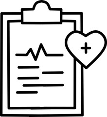 Health notes icon vector illustration of health equipment.	