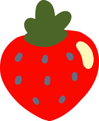 strawberry fruit cartoon design illustration