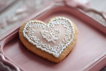 Elegant image of a Valentine heart with a background, symbolizing love and affection