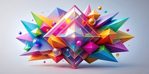 Abstract Colorful Geometric Shapes