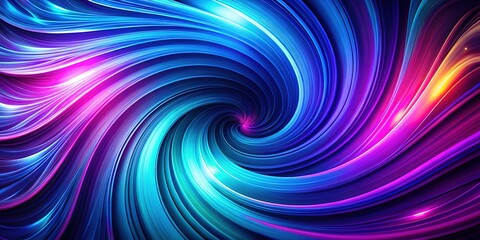 Obraz premium Abstract Swirling Blue Purple Patterns - Dynamic Design