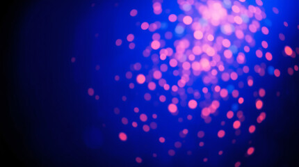 Sparkling BLUE surface as a vibrant backdrop. The image is characterized by cool, slightly dark, and soft lighting with bright, vivid colors. Background with space for copy.
