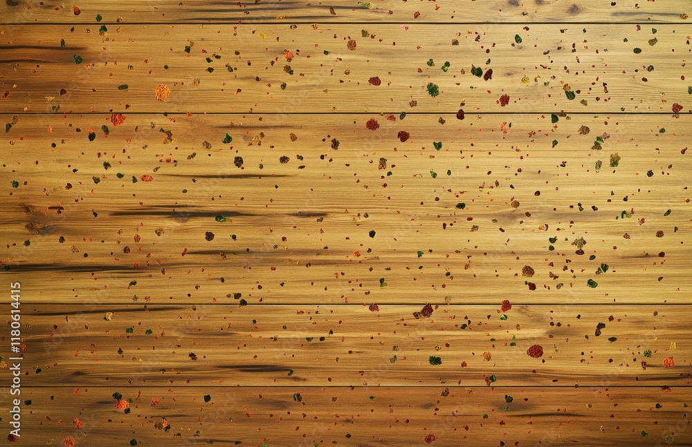 Aufkleber abstract wooden texture with colorful paint drops and natural grain patterns for use in artistic and