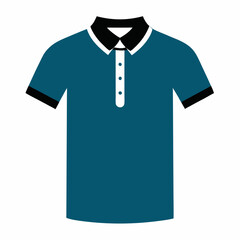 Black Henley Shirt Silhouette Vector