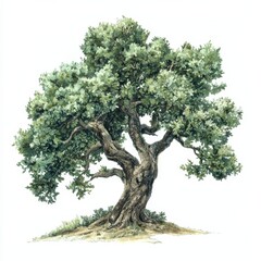 Majestic Olive Tree Painting Captures Timeless Beauty and Mediterranean Essence.