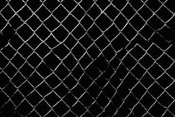 Fototapeta premium A single piece of metallic netting set against a deep black backdrop.